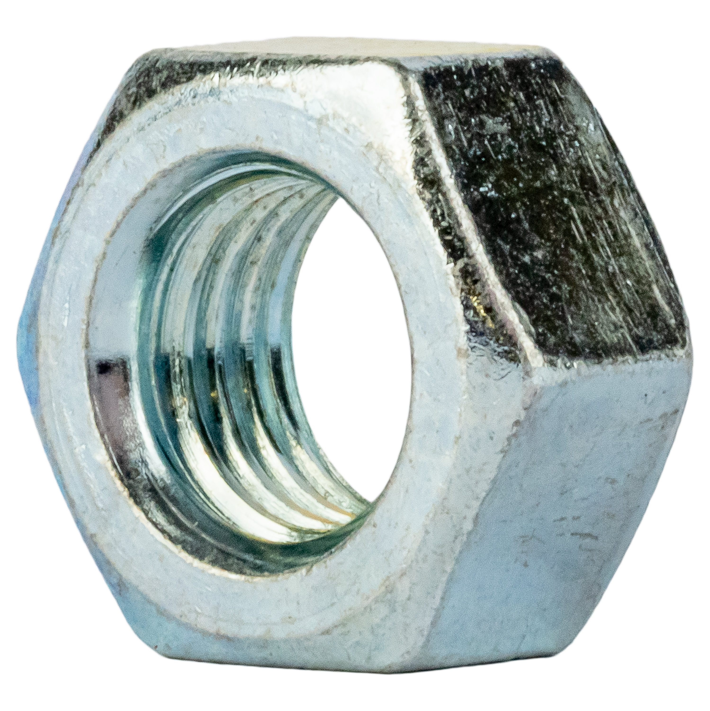 <ul><li>DIN 934</li><li>ISO 4032</li><li>ANSI B 18.2.4.1M</li><li>Zinc plated to resist rust and corrosion</li><li>(F) - Fine Thread</li></ul>|